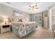 This cozy bedroom boasts a coastal-themed design with access to a private balcony at 500 Willow Greens Dr. # 500-G, Conway, SC 29526