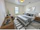 Bedroom with decor, white walls, a window, and gray wood-look flooring at 5000 Windsor Green Way # 204, Myrtle Beach, SC 29579