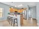 Well-equipped kitchen featuring a breakfast bar, stainless steel appliances, and pendant lighting at 512B S Ocean Blvd., Surfside Beach, SC 29575