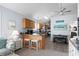 Kitchen with breakfast bar seating and stainless steel appliances opens up to the living area at 6001 - 8008 S Kings Hwy., Myrtle Beach, SC 29575