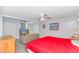 Bright bedroom with a ceiling fan, sitting area, and ample closet space at 6001-Mh206 S Kings Hwy., Myrtle Beach, SC 29575