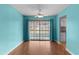 Bright dining room with view of the lake and sliding glass doors for easy access to the porch at 614 Cavandish Dr., Myrtle Beach, SC 29588