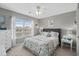 Comfortable bedroom featuring plush bedding, natural light, and serene water view at 712 Painted Bunting Dr. # B, Murrells Inlet, SC 29576