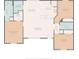 This floor plan shows the layout of the kitchen, dining, living, laundry and bedrooms with bathrooms at 813 Highway 67, Loris, SC 29569