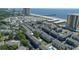 Aerial view of the community with beach access, a pool, and parking at 9661 Shore Dr. # B-22, Myrtle Beach, SC 29572