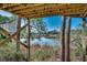 Marsh view framed by trees and a wood pergola at 9671 Stillwater Ct., Myrtle Beach, SC 29572