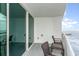 Condo balcony featuring ocean views and outdoor seating at 107 Ocean Blvd. S # 1707, Myrtle Beach, SC 29577