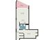 Detailed floor plan showcasing the layout of the condo, with dimensions for each room at 107 Ocean Blvd. S # 1707, Myrtle Beach, SC 29577