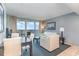 Comfortable living room with ocean view and access to balcony at 107 Ocean Blvd. S # 1707, Myrtle Beach, SC 29577