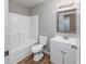 Bathroom with modern vanity and tub/shower at 1108 Patricia Ct., Conway, SC 29526