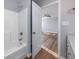 Bathroom featuring a tub/shower combo, light gray walls, and a vanity at 1108 Patricia Ct., Conway, SC 29526