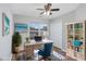 Bright and airy office space with functional desk, stylish decor, and lots of natural light for productivity at 1108 Patricia Ct., Conway, SC 29526