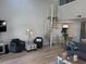 Open-concept living area with spiral staircase, dining area and lots of natural light at 1890 Colony Dr. # 17T, Surfside Beach, SC 29575