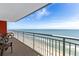 Balcony showcasing an ocean view, chairs for seating, and a stunning beach view at 2007 S Ocean Blvd. # 2006, Myrtle Beach, SC 29577