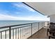 Relaxing balcony view overlooking the pristine beach and ocean at 2007 S Ocean Blvd. # 2006, Myrtle Beach, SC 29577