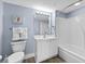Bright, clean bathroom with tub/shower combination and ample storage at 2007 S Ocean Blvd. # 2006, Myrtle Beach, SC 29577