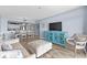 Light filled living room boasts an open floor plan, with a view of the kitchen and dining area at 2007 S Ocean Blvd. # 2006, Myrtle Beach, SC 29577