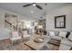 Spacious living room features an open floor plan with contemporary decor and seamless access to the kitchen at 2520 Brescia St., Myrtle Beach, SC 29579