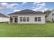 This backyard is newly sodded and provides a clean slate for designing your perfect outdoor space at 3087 Dover Branch Dr., Little River, SC 29566
