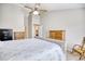 Spacious main bedroom with a ceiling fan, light walls, and coastal decor at 3736 Brookhill Dr., Myrtle Beach, SC 29588