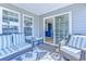 Inviting covered patio with comfortable seating offers a relaxing outdoor extension of the living space at 544 Fox Chase Dr., Conway, SC 29527