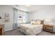 Cozy bedroom with soft carpet, window, and matching nightstand at 585 Haven View Way, Murrells Inlet, SC 29576