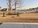 Landscaped backyard with pond views surrounded by attractive residential homes at 9021 Aria Way, Longs, SC 29568