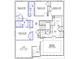 Second story floor plan featuring four bedrooms, three bathrooms, a loft and a laundry room at 903 Agostino Dr., Myrtle Beach, SC 29579