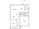 Floor plan featuring an open-concept kitchen and Gathering room, an office, and a two car garage at 903 Agostino Dr., Myrtle Beach, SC 29579