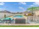 Backyard pool area featuring lounge chairs, patio furniture, and privacy fence at 110 Echaw Dr., Conway, SC 29526