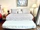 Cozy bedroom featuring a daybed with stylish geometric bedding at 1207 S Ocean Blvd. # 51104, Myrtle Beach, SC 29577