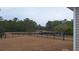 Private backyard overlooking a serene pond, surrounded by mature trees and secure fencing at 1330 Reflection Pond Dr., Little River, SC 29566