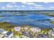 Breathtaking aerial view featuring a community with pool and waterfront access and boat docks at 1582 S Waccamaw Dr. # 44, Murrells Inlet, SC 29576
