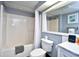 Cozy bathroom featuring a tub-shower combo, toilet, and vanity with ample lighting at 201 74Th Ave. N # 2549/2550, Myrtle Beach, SC 29577