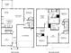 Black and white floor plan exhibiting room dimensions, layout and square footage of the home at 2104 Copper Creek Ct., Longs, SC 29568
