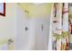 Bright shower with a tropical-themed curtain at 212 58Th Ave. N # 1C, North Myrtle Beach, SC 29582