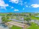 Scenic aerial view of the community recreation area including bocce ball court at 2526 Great Scott Dr., Myrtle Beach, SC 29579
