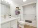 Bathroom with white vanity and shower-tub combination at 2701 S Ocean Blvd. # 1908, North Myrtle Beach, SC 29582