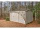 Close-up shot of backyard shed, offering extra storage space for tools and equipment at 310 Junco Circle, Longs, SC 29568