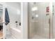 A full bathroom with separate soaking tub and tiled shower offers a relaxing retreat at 378 Dunbarton Ln., Conway, SC 29526