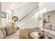 Spacious living room showcasing hardwood floors and staircase at 378 Dunbarton Ln., Conway, SC 29526