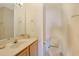 Bathroom with a single sink vanity and standard toilet at 4257 Villas Dr. # 106, Little River, SC 29566