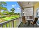 Balcony with outdoor seating and a picturesque view of the lush golf course at 4701 Wild Iris Dr. # 16-204, Myrtle Beach, SC 29577
