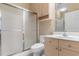 Bathroom with shower stall, vanity, and lighting at 4875 Luster Leaf Circle # 202, Myrtle Beach, SC 29577
