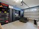Well-organized garage with ample storage, tool chests, and a garage door with windows at 489 Harbour View Dr., Myrtle Beach, SC 29579