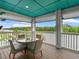 Charming porch with dining area and scenic water views at 489 Harbour View Dr., Myrtle Beach, SC 29579