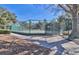Well-maintained tennis court enclosed with a sturdy green fence and access gate at 490 Ocean Creek Dr. # 8, Myrtle Beach, SC 29572