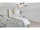 Spacious bedroom featuring a ceiling fan and neutral décor at 500 Canborough Lane, Murrells Inlet, SC 29576