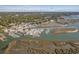 Panoramic aerial view of Murrells Inlet with boats, waterfront shops and restaurants at 518 Heartland Ct., Murrells Inlet, SC 29576