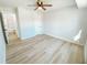 Bedroom includes neutral walls, ceiling fan, with an ensuite bathroom at 530 Yarboro St., Mullins, SC 29574